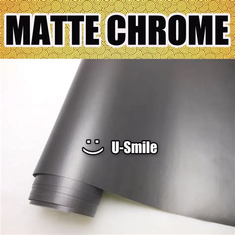 Premium Matte Grey Satin Chrome Vinyl Wrap Film Sticker Decal Bubble Free Car Wrapping Film-in ...