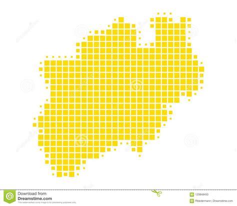 Map of North Rhine-Westphalia Stock Vector - Illustration of squares ...