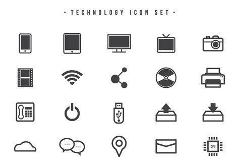 Technology Icons Vector Art, Icons, and Graphics for Free Download