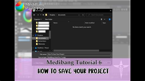 Medibang Tutorial 6 How to Save your Project - YouTube