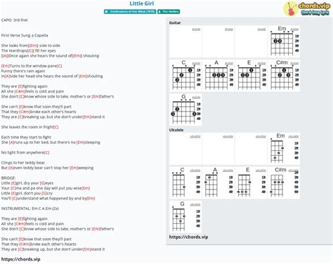 Hợp âm: Little Girl - cảm âm, tab guitar, ukulele - lời bài hát | chords.vip