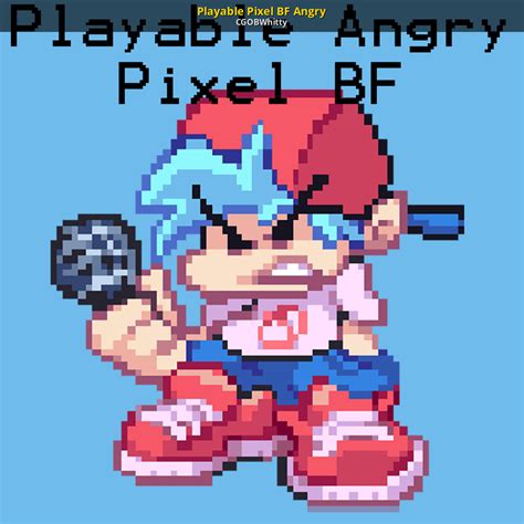 Playable Pixel BF Angry [Friday Night Funkin'] [Mods]