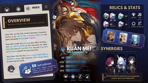 Ruan Mei In-Depth Guide : r/HonkaiStarRail