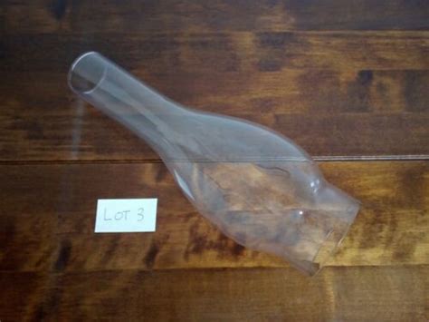 OVAL BULGE, CLEAR GLASS OIL LAMP CHIMNEY 9.8" x 2.5" fit dia. (Lot 3) -- Antique Price Guide ...