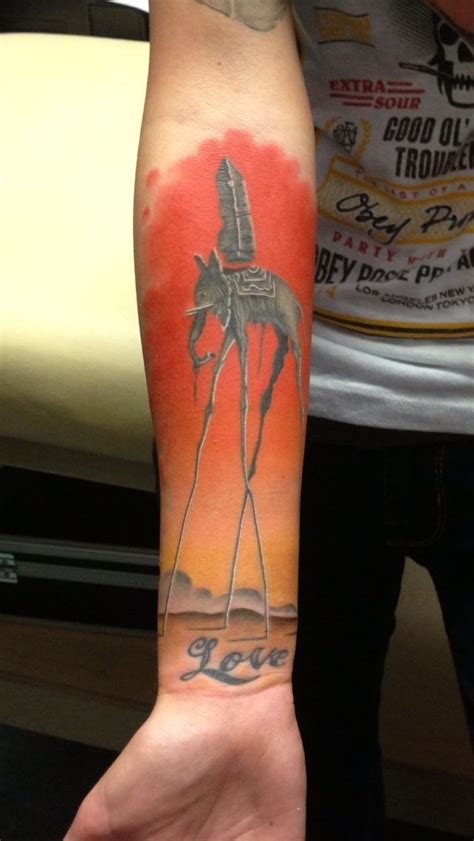 Salvador Dali, The Elephants Done by Tiffany Pitsos in Michigan | Dali tattoo, Salvador dali ...