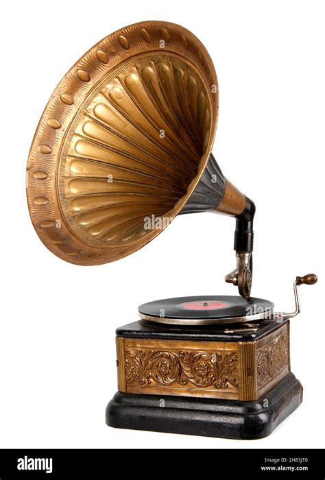 Vintage gramophone record player, phonograph Stock Photo - Alamy