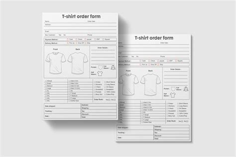 T Shirt Order Form,tshirt Order Form Template,t Shirt Form,tshirt Order Template,t Shirt Order ...
