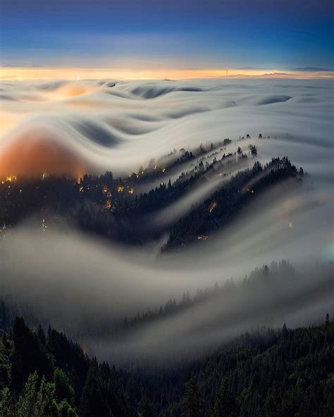 The bay area of Mount Tamalpais is famous for its fog : r/BeAmazed