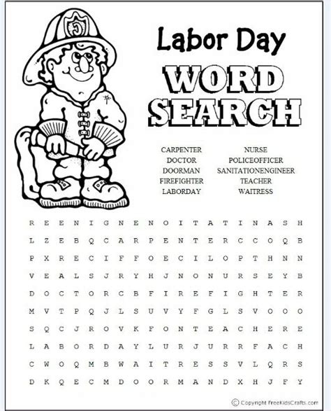 Labor Day Word Search