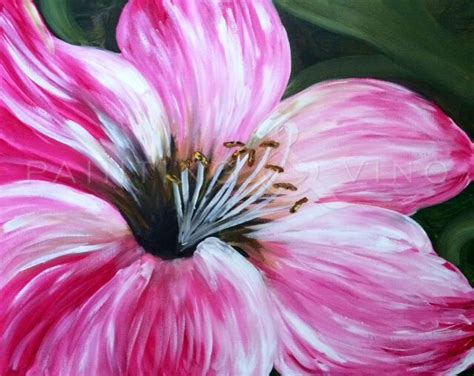 Hibiscus Bloom – Paint and Sip – Painting and Vino