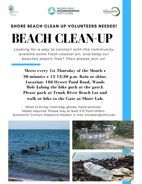 Shore Beach Clean Up Volunteers Needed! – Sustainability Task Force