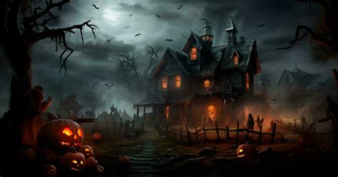 Scary halloween background, Halloween horror ultra hd Generative AI ...