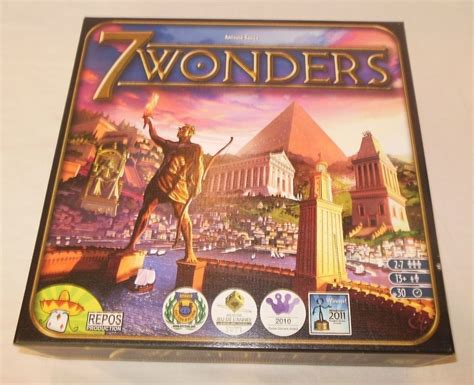 7 Wonders Board Game by Antoine Bauza 2011 Family Night 100% Complete | 7 wonders board game ...