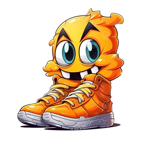 Sneaker Character Vector Illustration Halloween Funny Mascot Design Concept, Funny Character ...