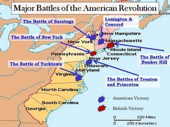 The battles of the Revolutionary War Map | Social Studies | Pinterest ...