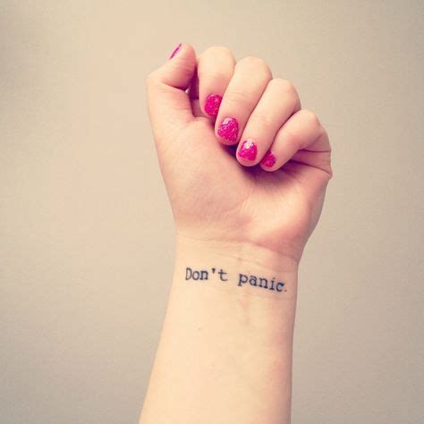 12 Best Don’t Panic Tattoo images | Panic, Typography fonts, Lettering fonts