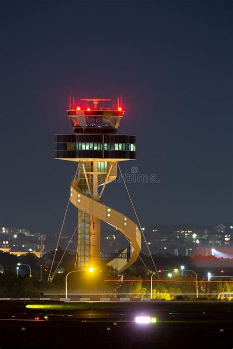 Sydney Airport Air Traffic Control Tower at Night Editorial Image ...