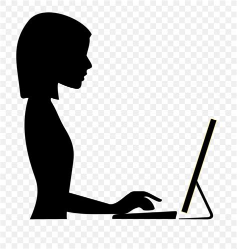 Laptop Silhouette Typing Clip Art, PNG, 1143x1200px, Laptop, Arm, Black And White, Computer ...