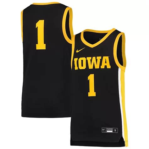 Youth Nike #1 Black Iowa Hawkeyes Team Replica Basketball Jersey