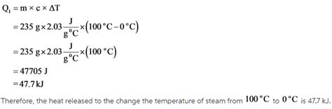 Specific Heat, J/g.°C 2.06 - ice 4.18 - water 2.03 - steam.Molar heat of fusion for water, kJ ...