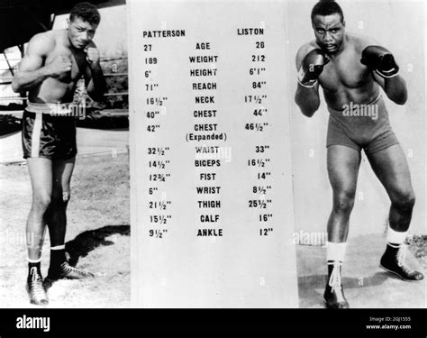 BOXERS FLOYD PATTERSON AND SONNY LISTON ; 22 SEPTEMBER 1962 Stock Photo ...