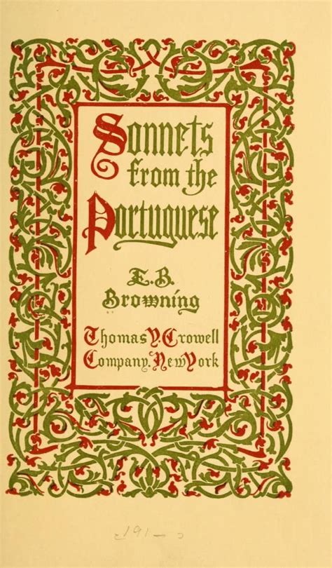 Sonnets from the Portuguese : Browning, Elizabeth (Barrett) 1806-1861 : Free Download, Borrow ...