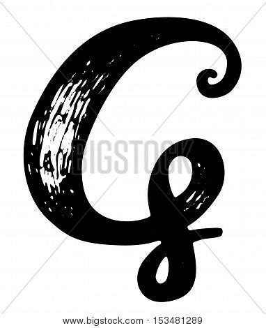 Letter G. Calligraphy Vector & Photo (Free Trial) | Bigstock