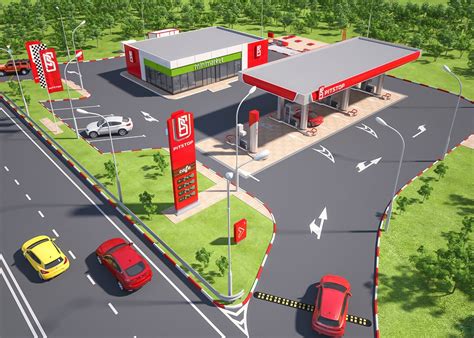 Creation of petrol station visual design. on Behance | Architettura casa, Stazione di servizio ...