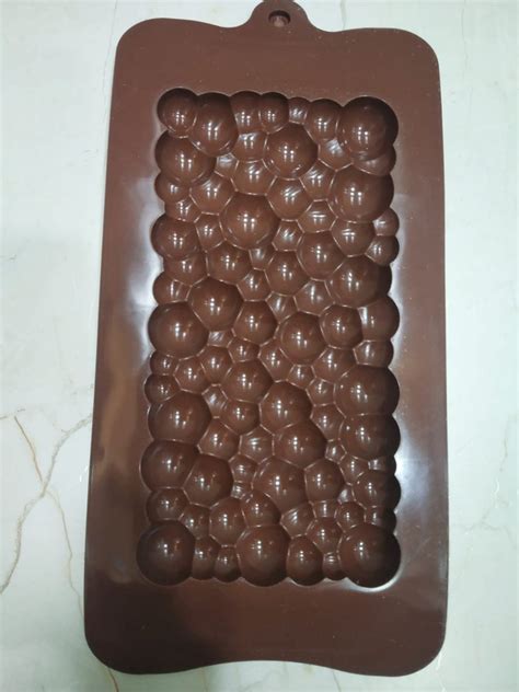 Brown Bubble Silicon Chocolate Mold, Size: 7 X 7 Inch, Rectangular at ...