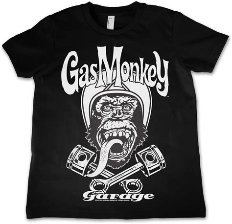 Gas Monkey Garage Officially Licensed Merchandise Biker Monkey Kids T Shirts Ages 3-12 Years ...