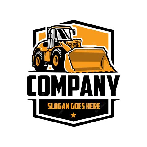 Premium Vector | Premium bulldozer rental company logo vector art isolated