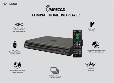 Compact Home DVD Player with USB Playback