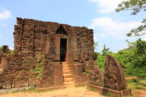 Champa Architecture in My Son, Vietnam Stock Image - Image of cham ...