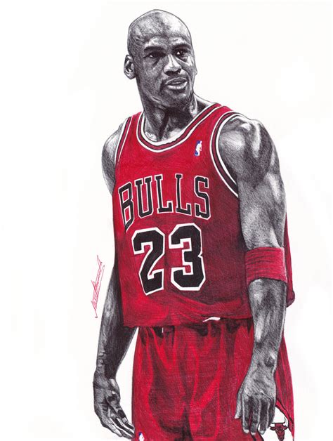 Michael Jordan Ballpoint Pen Drawing by demoose21 on DeviantArt