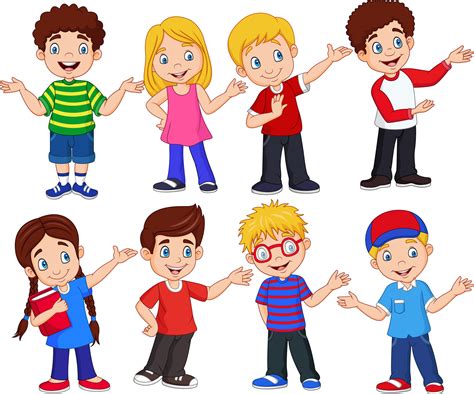 Cartoon kids with different expressions 5162074 Vector Art at Vecteezy
