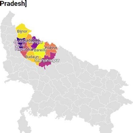 Location of Rohilkhand plains in Uttar Pradesh (source): prepared by author | Download ...