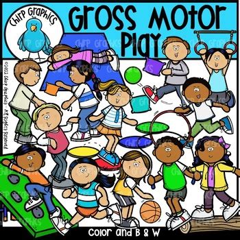 Gross Motor Play Clip Art Set by Chirp Graphics | TpT