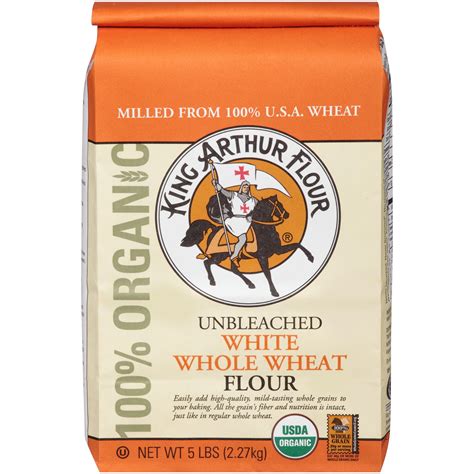 King Arthur Organic White Whole Wheat Flour, 5 Lb - Walmart.com ...