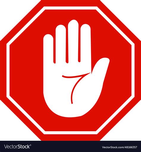 Stop sign traffic symbol rules Royalty Free Vector Image