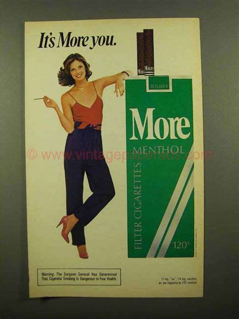 1982 More Menthol Cigarettes Ad - It's More You