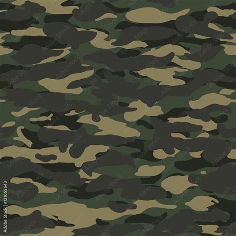 Seamless wide fashion woodland camo pattern vector Stock Vector | Adobe ...