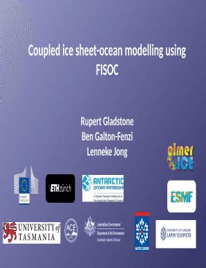 Fillable Online Coupled ice sheet-ocean modelling using Fax Email Print - pdfFiller