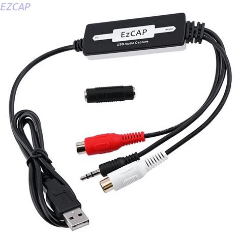 USB analog audio video capture card, 3.5mm RCA RL To USB Audio Capture for windows10 MAC os ...