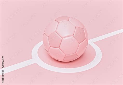 soccer ball isolated on pastel pink background. minimal concept. 3d rendering Stock Illustration ...