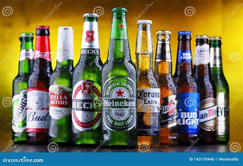 Bottles of Famous Global Beer Brands Editorial Image - Image of product ...