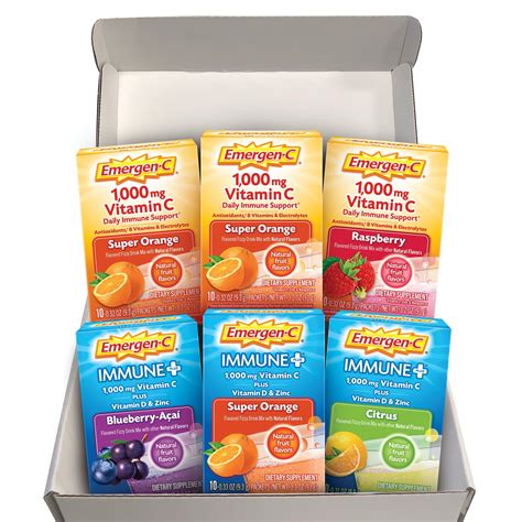 Emergen-C Immune+, Super Orange, Citrus and Blueberry Acai Flavors - 30 ...