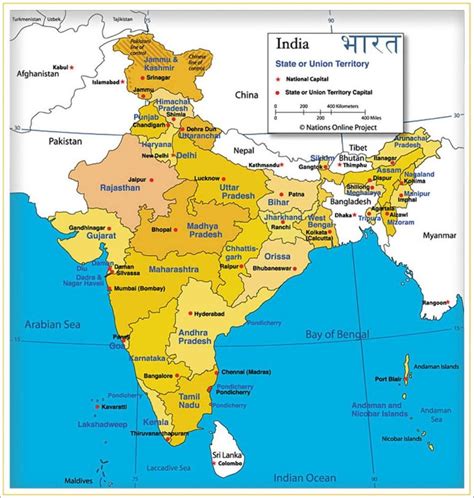 List of States in India by Largest to Smallest