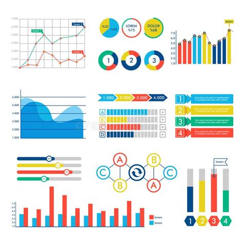 Infographic Web Design Charts Vector Elements Stock Vector - Illustration of earth, document ...