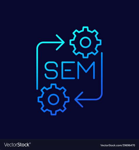 Sme icon with gears and arrows line design Vector Image