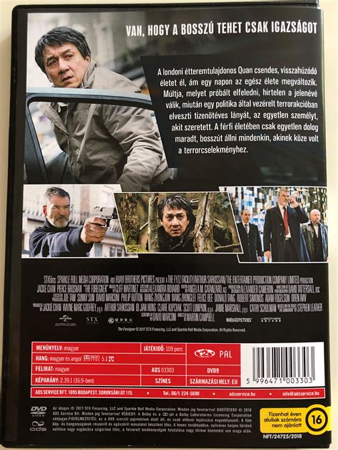 The Foreigner DVD 2017 Az Idegen / Directed by Martin Campbell / Starring: Jackie Chan, Pierce ...